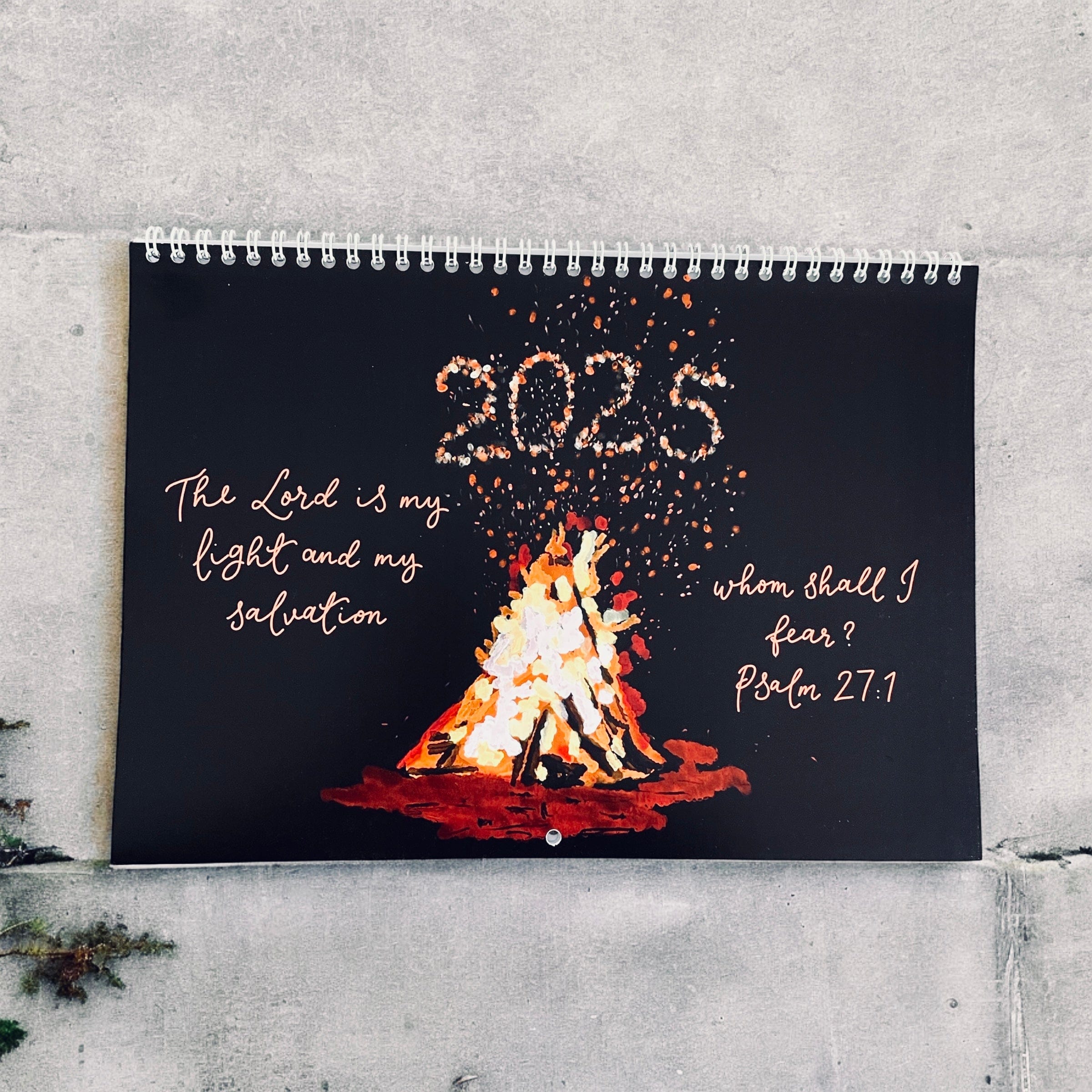 2025 illustrated Christian wall calendar And Hope Designs