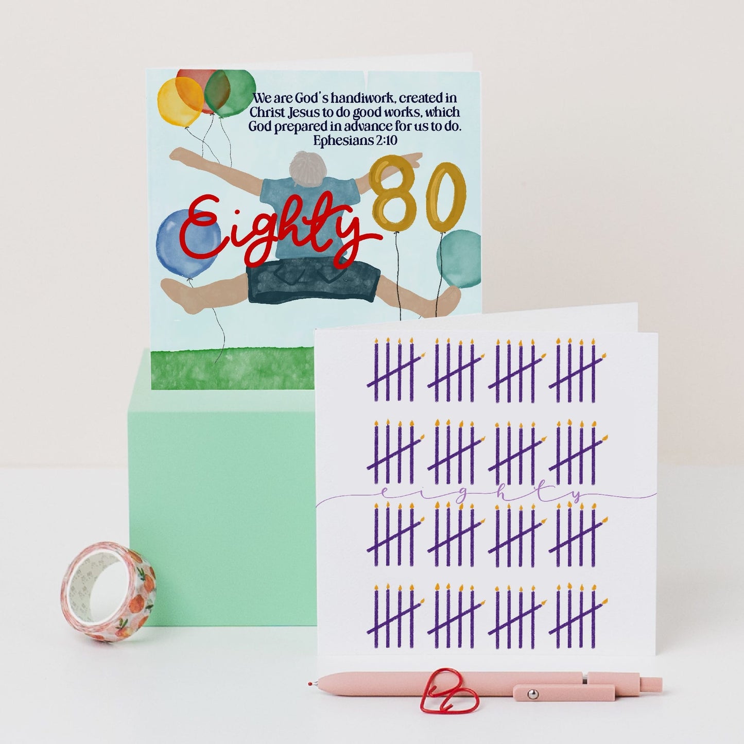 80th Birthday Card - Tally of Candles And Hope Designs Cards