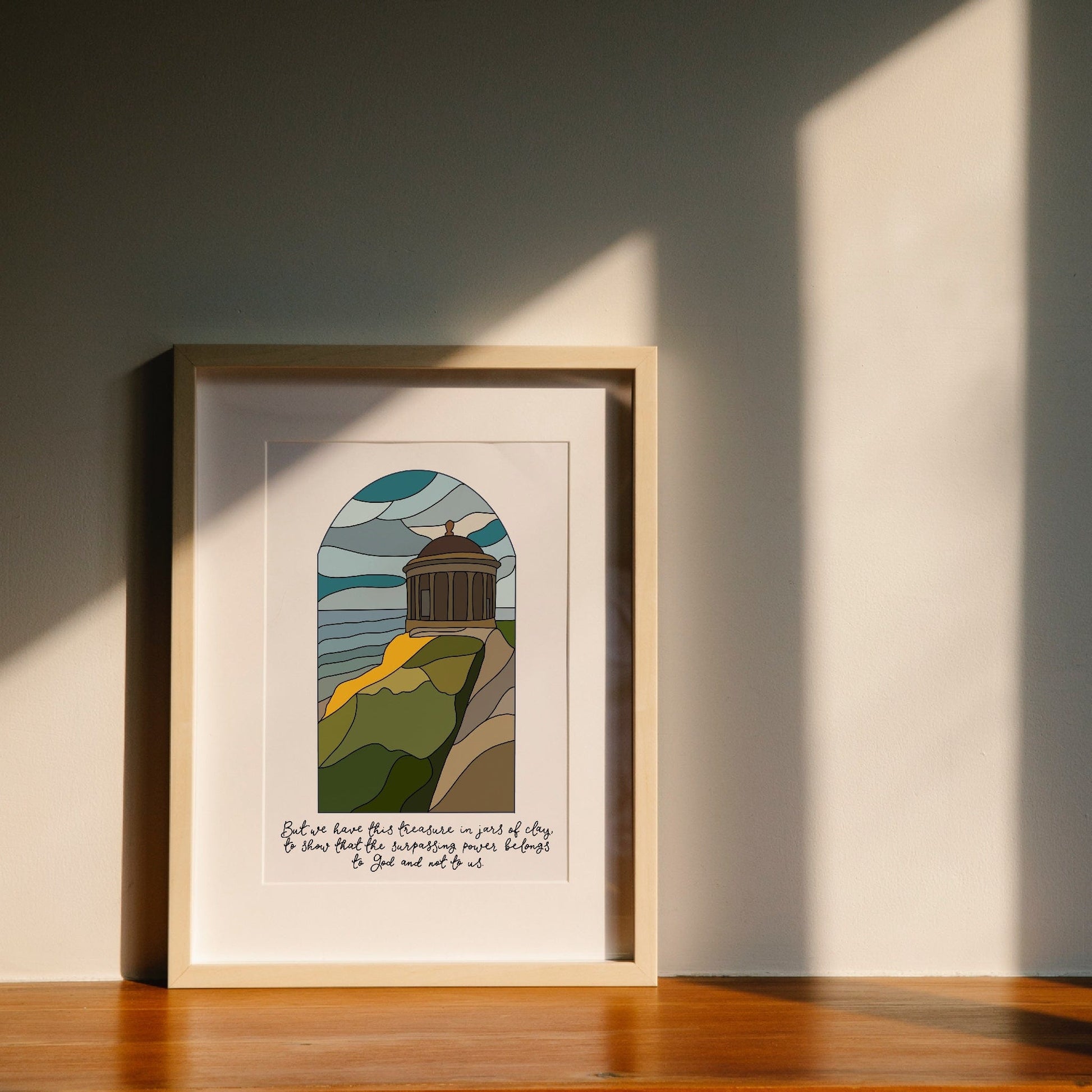 A4 Christian Northern Irish print - Mussenden Temple Print And Hope Designs   