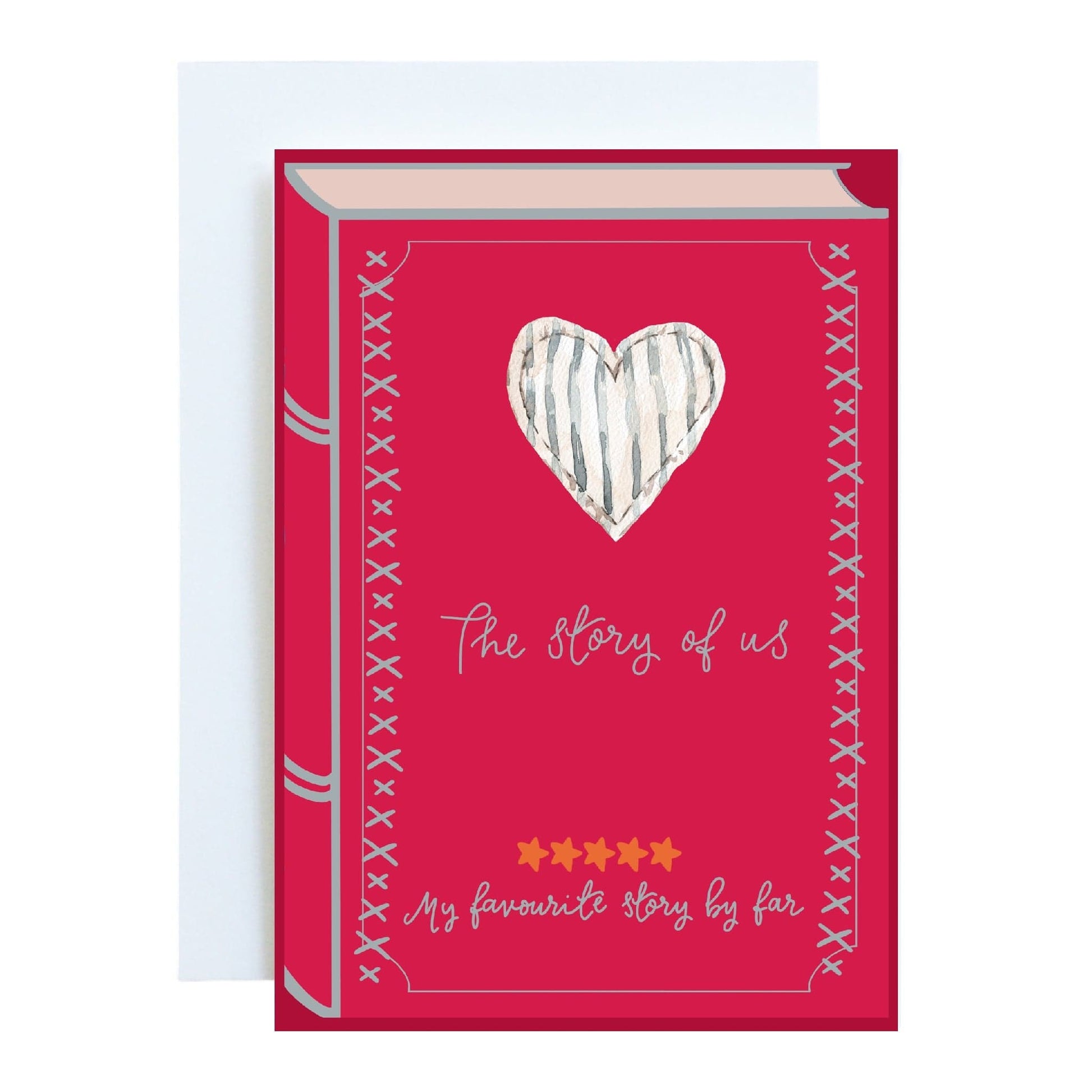 Book romantic card - The story of us - hot pink Cards And Hope Designs   
