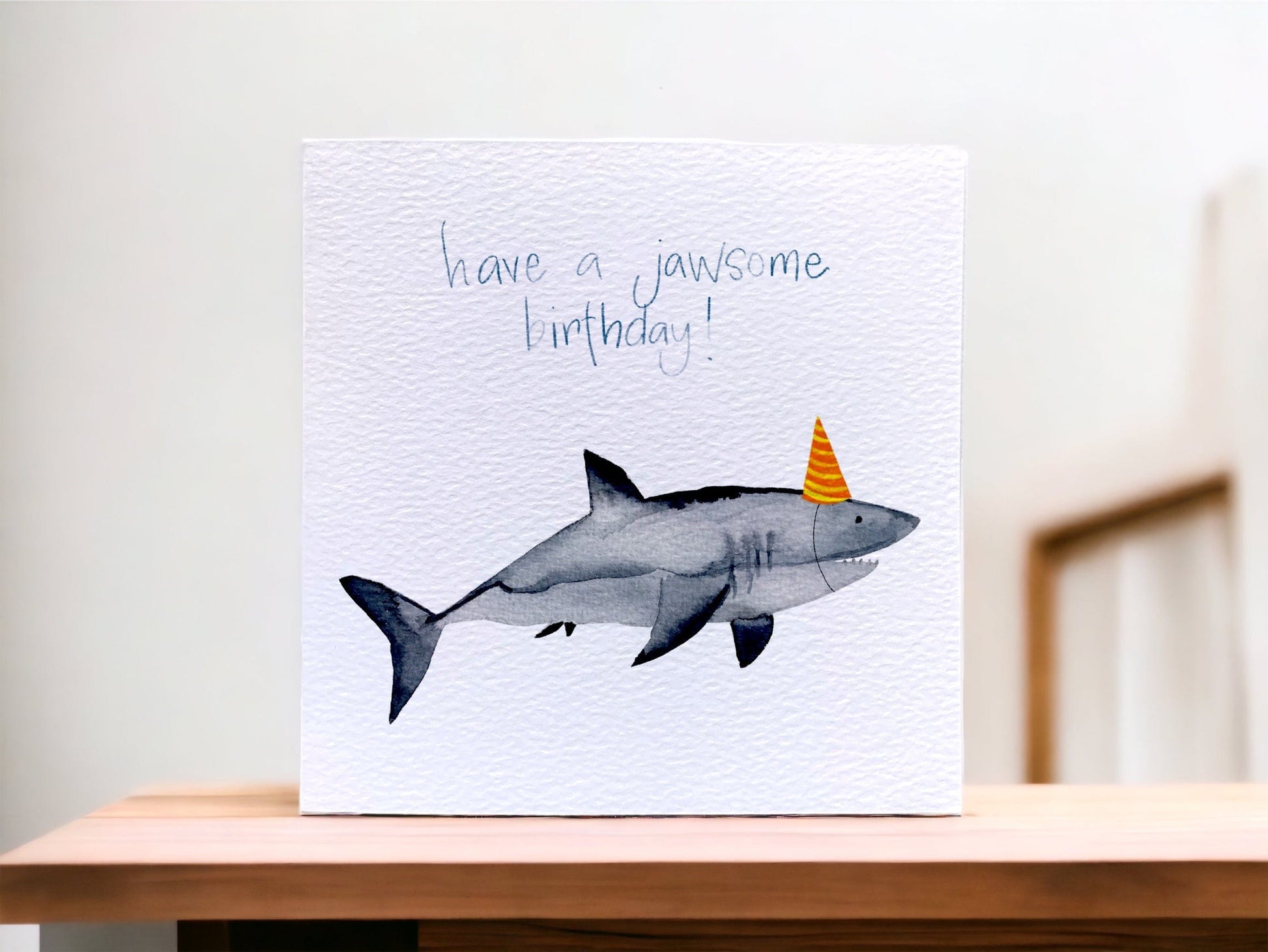 Funny pun shark birthday card Cards And Hope Designs   