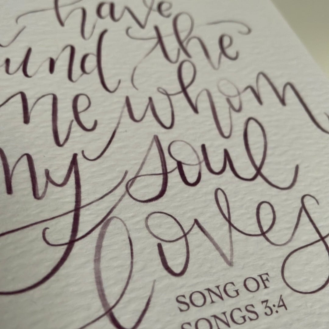“I have found the one whom my soul loves” Christian Card Cards And Hope Designs   