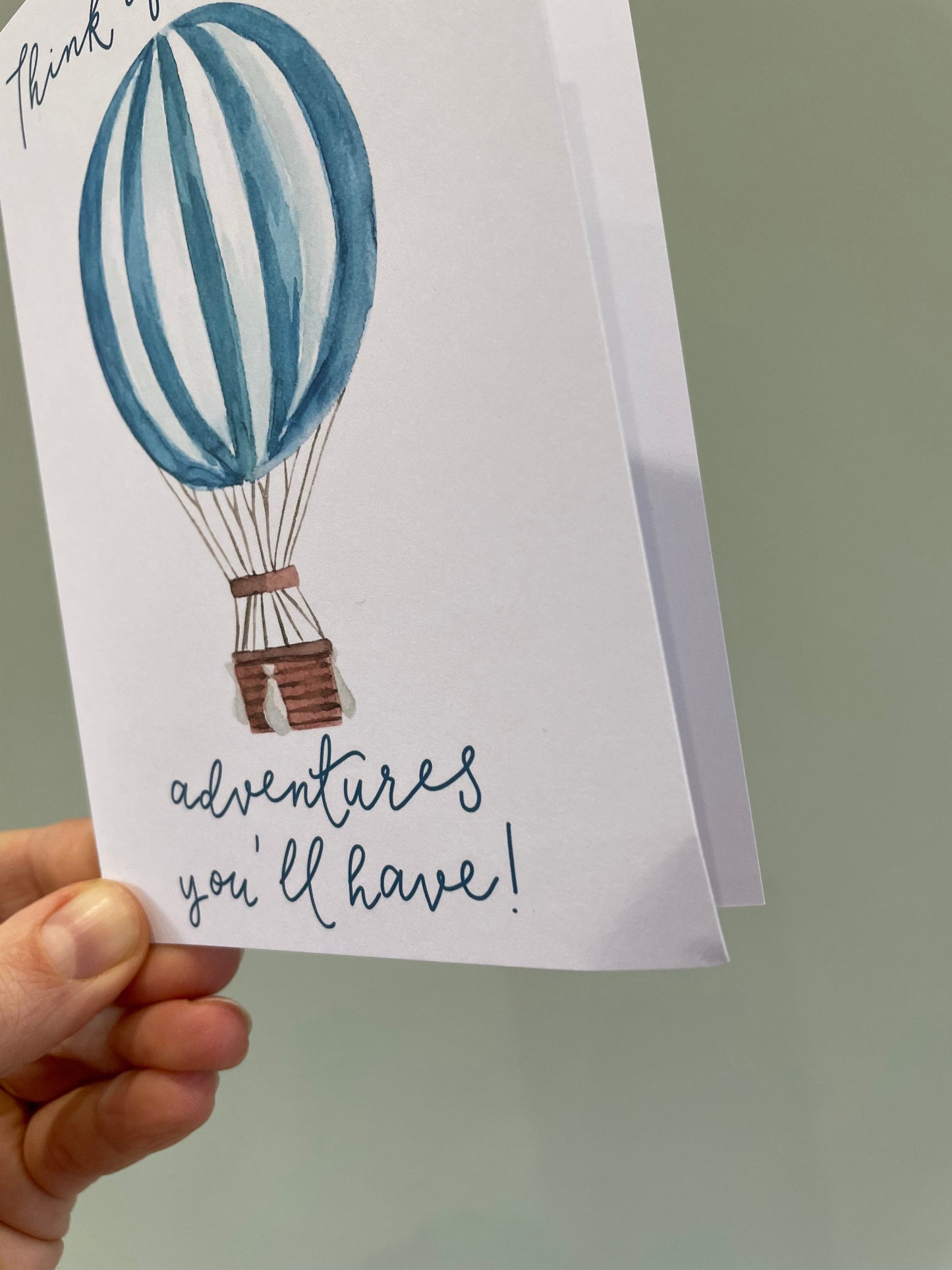 SECONDS - Think of all the adventures -hot air balloon  And Hope Designs   