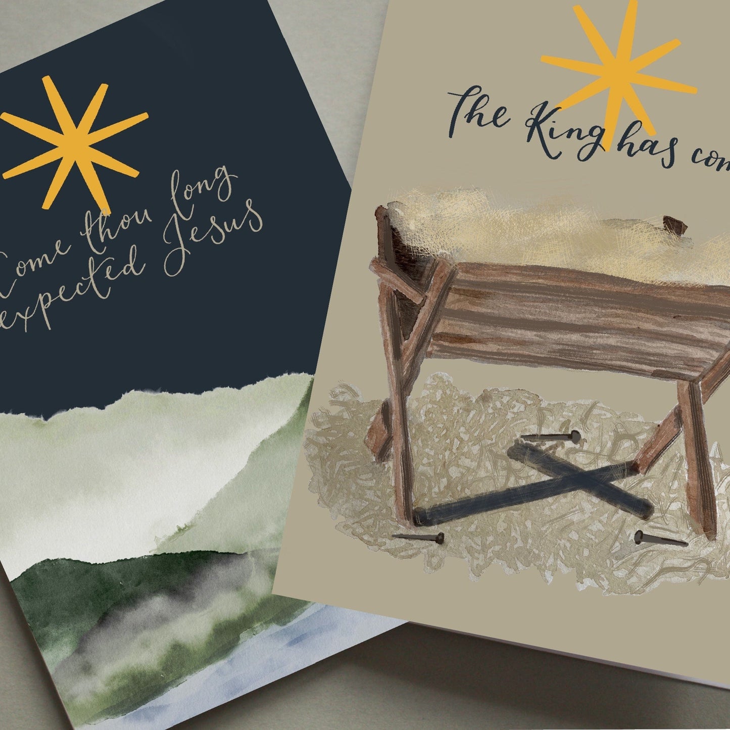 Set of Expectant Christian Christmas cards Cards And Hope Designs   