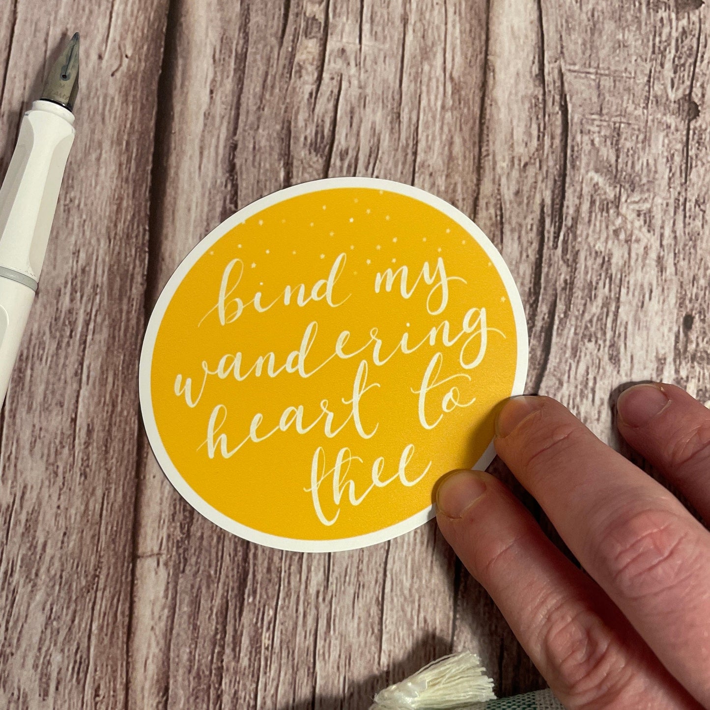 Bind my Wandering Heart to Thee Vinyl Sticker And Hope Designs stickers
