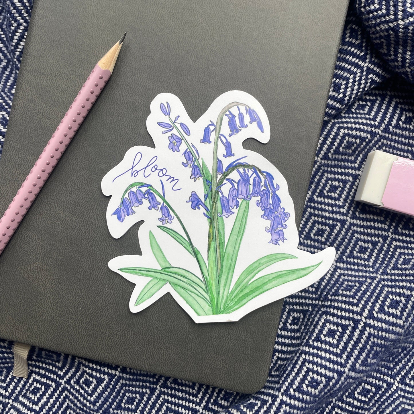 Bloom Bluebell Vinyl Sticker And Hope Designs stickers