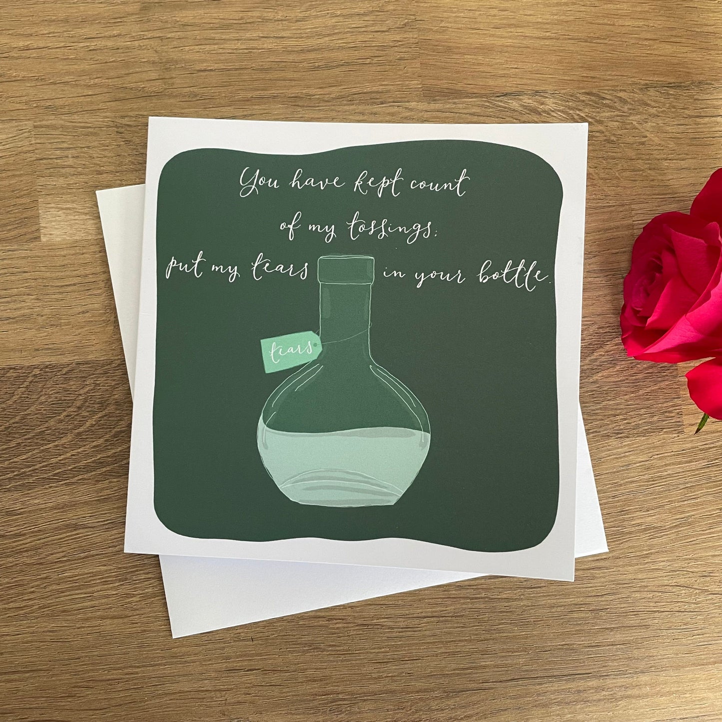 Bottle of tears Christian sympathy card And Hope Designs Cards