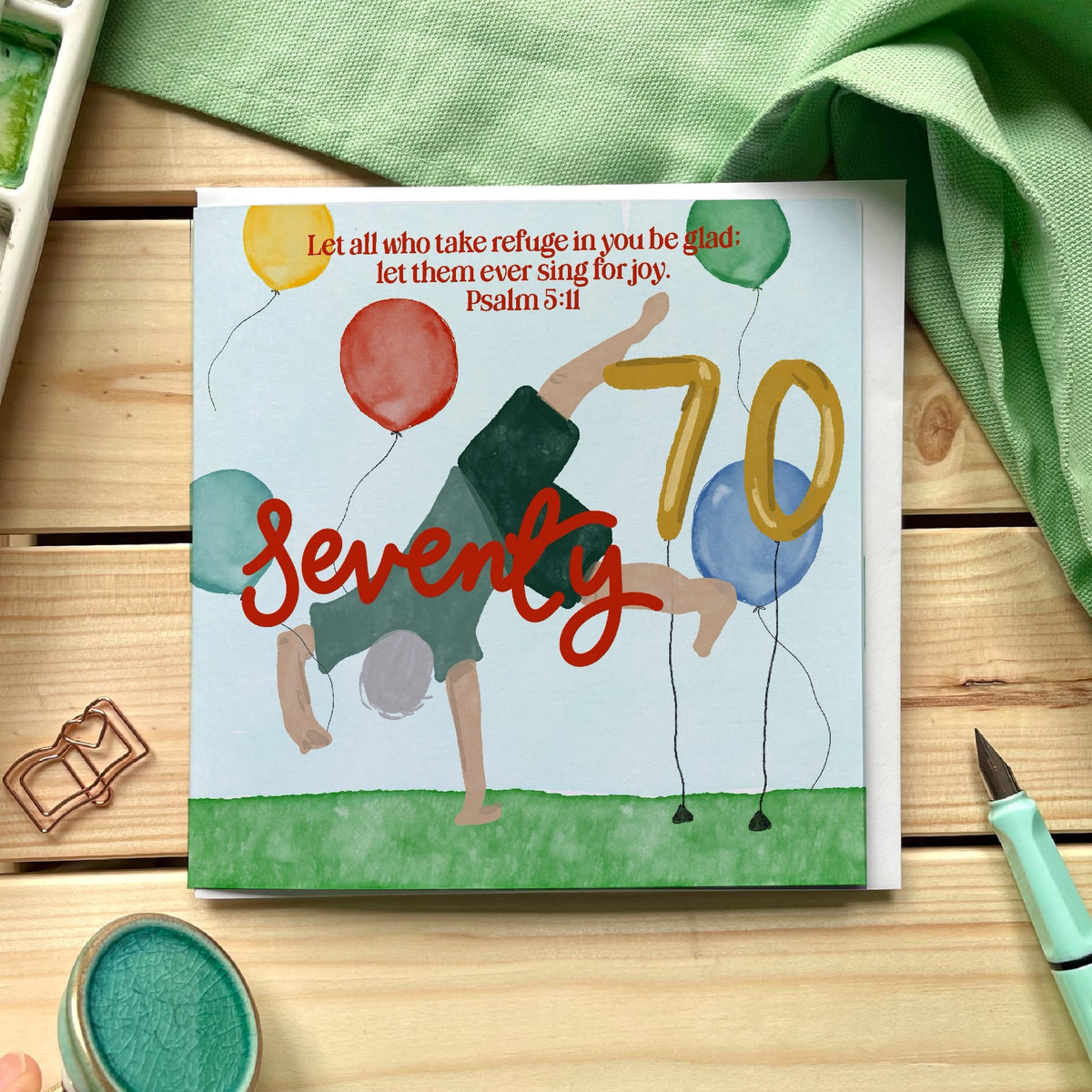 Christian Birthday Card - 70 - Young At Heart And Hope Designs Cards