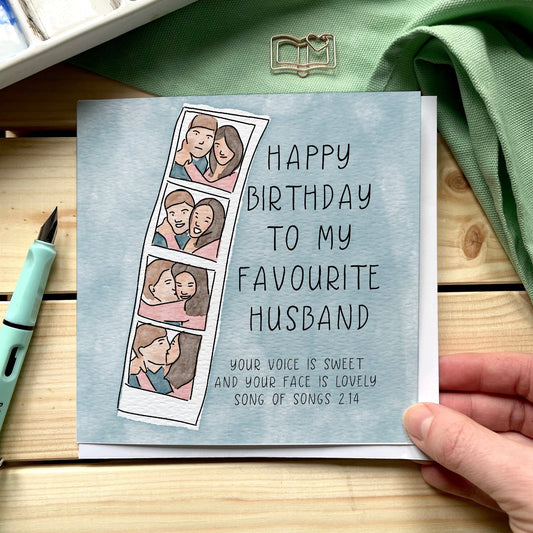 Christian Birthday Card - Husband Photobooth And Hope Designs Cards