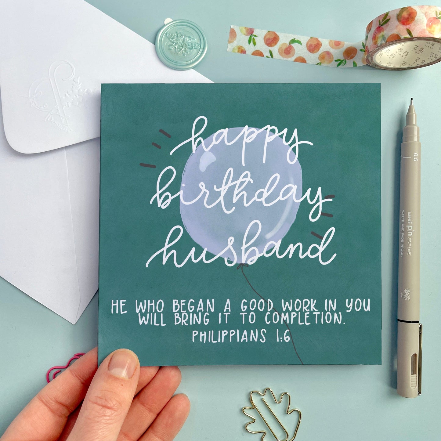Christian Husband Birthday Card - Balloon And Hope Designs Cards