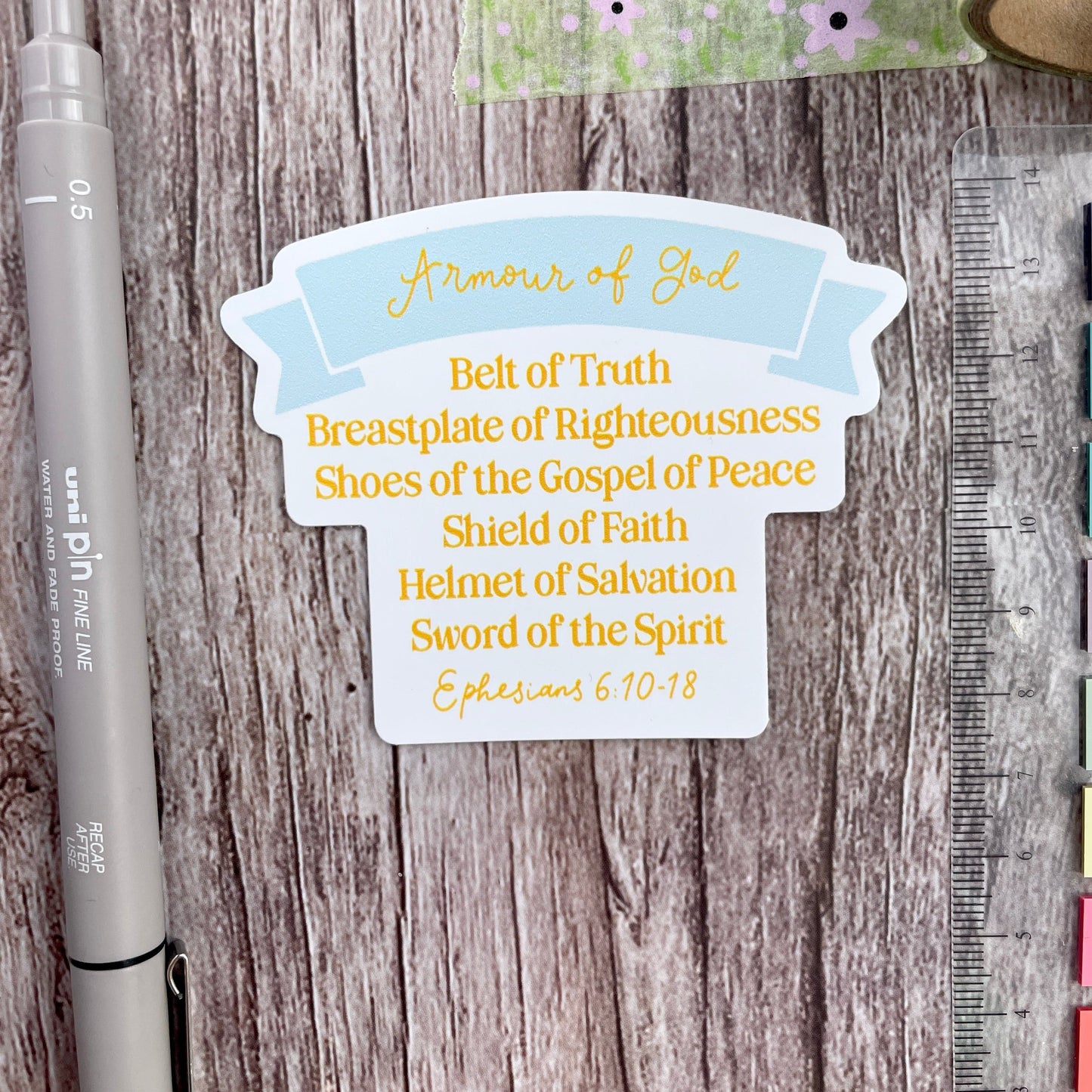 Christian Vinyl Sticker - Armour of God And Hope Designs stickers
