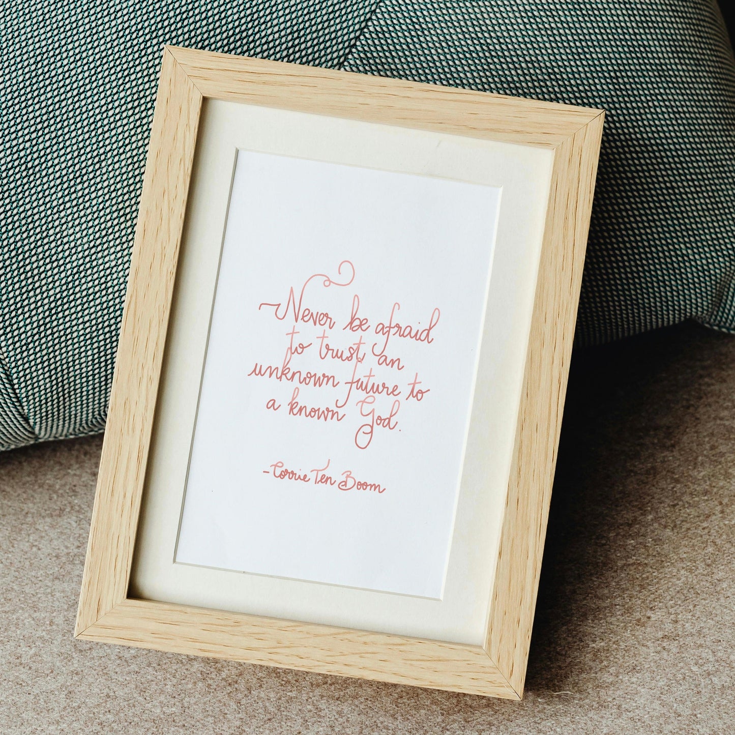 Corrie Ten Boom Quote Christian Print - Pink And Hope Designs Print
