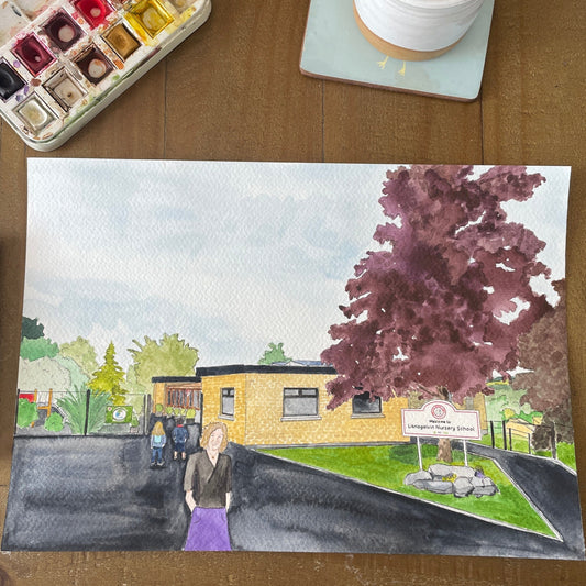 Custom Watercolour painting with people And Hope Designs Commission