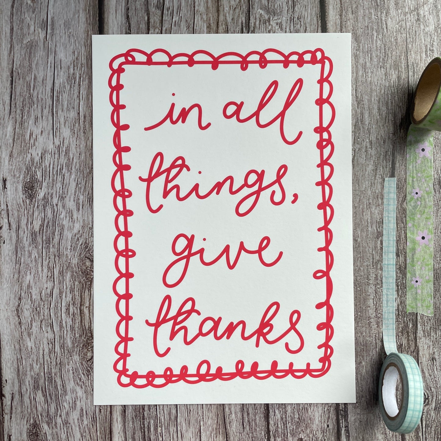 In All Things, Give Thanks Christian Print And Hope Designs Print