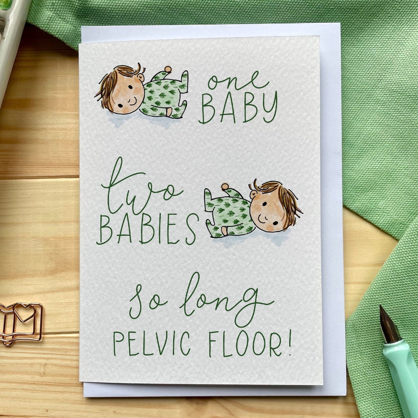 So long pelvic floor new baby card And Hope Designs Cards