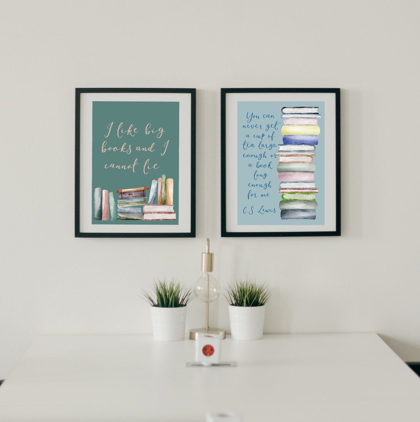 A4 CS Lewis reading quote print And Hope Designs Print