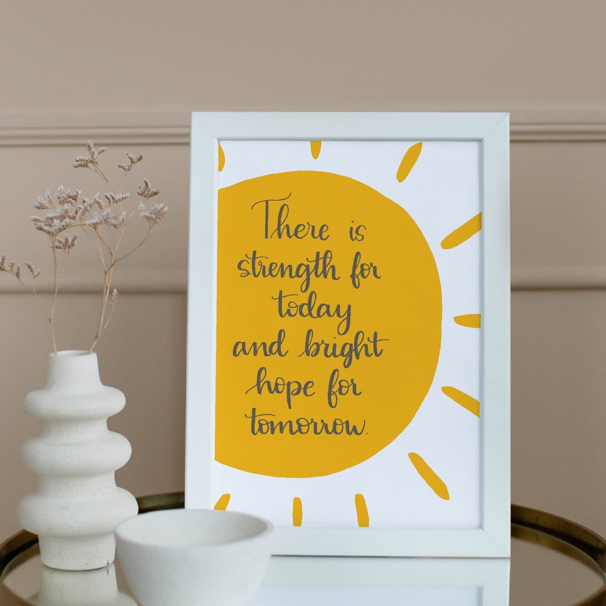 A4 Christian Print - Strength for today Print And Hope Designs   