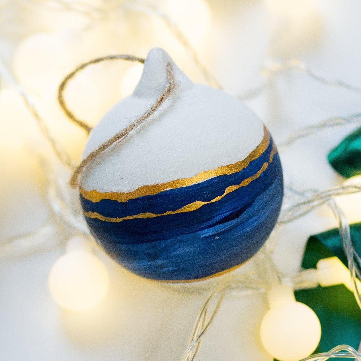 Christmas Baubles - nature inspired painted Baubles And Hope Designs   