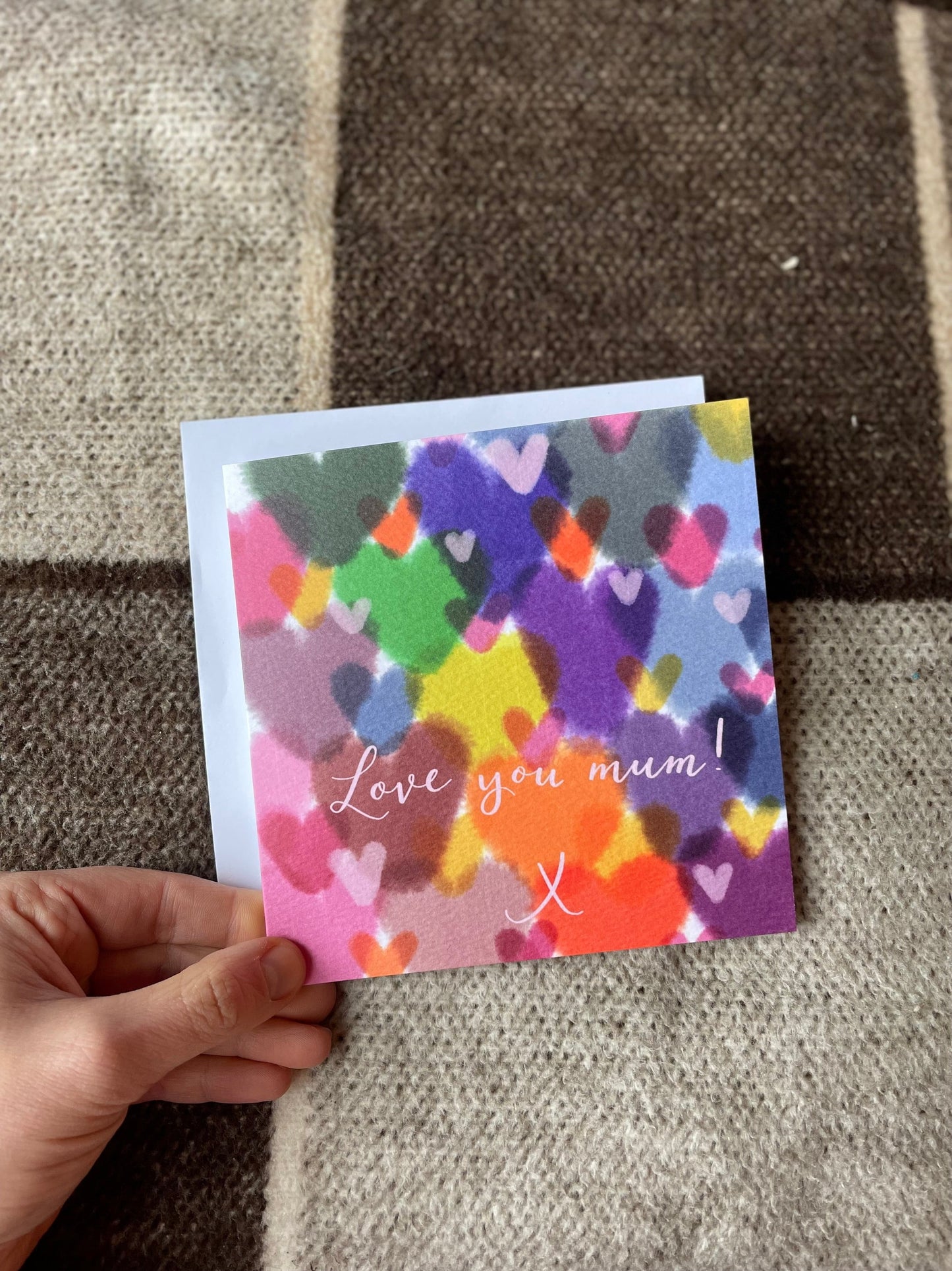 Love you mum watercolour hearts Mother’s Day card Greeting & Note Cards And Hope Designs   