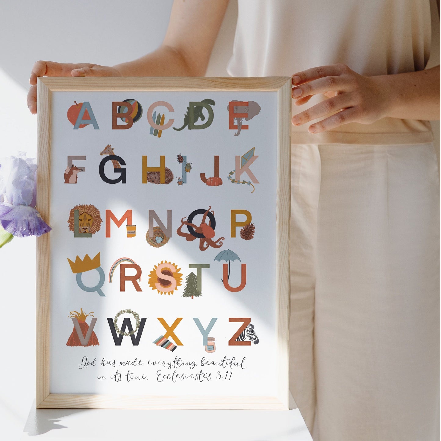 Modern Heirloom Alphabet Print Print And Hope Designs A3 With scripture 