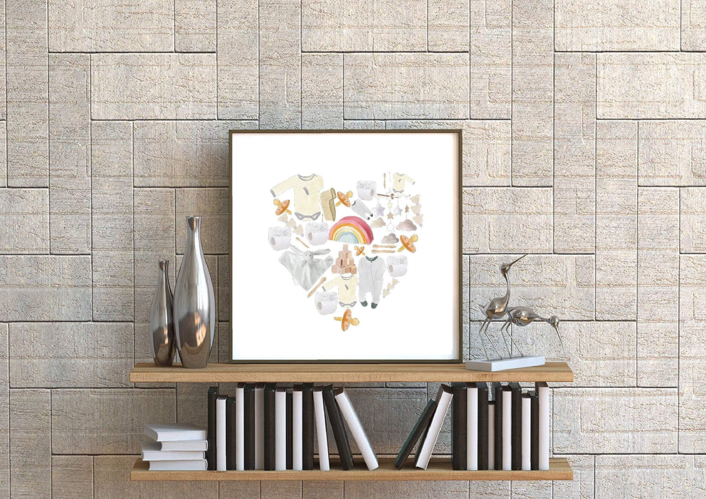 New Baby Heart Print Print And Hope Designs   