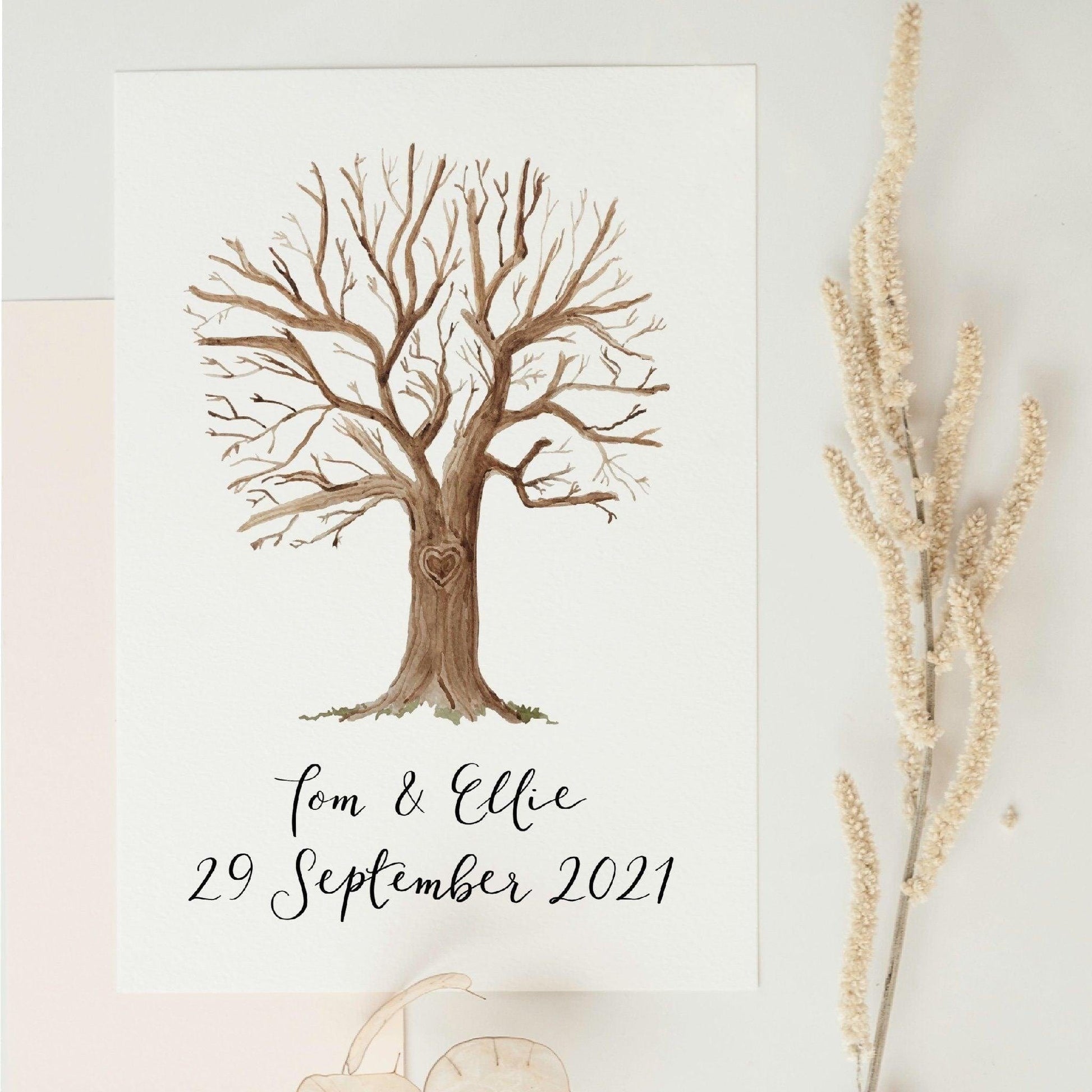Personalised alternative wedding guest book Commission And Hope Designs   