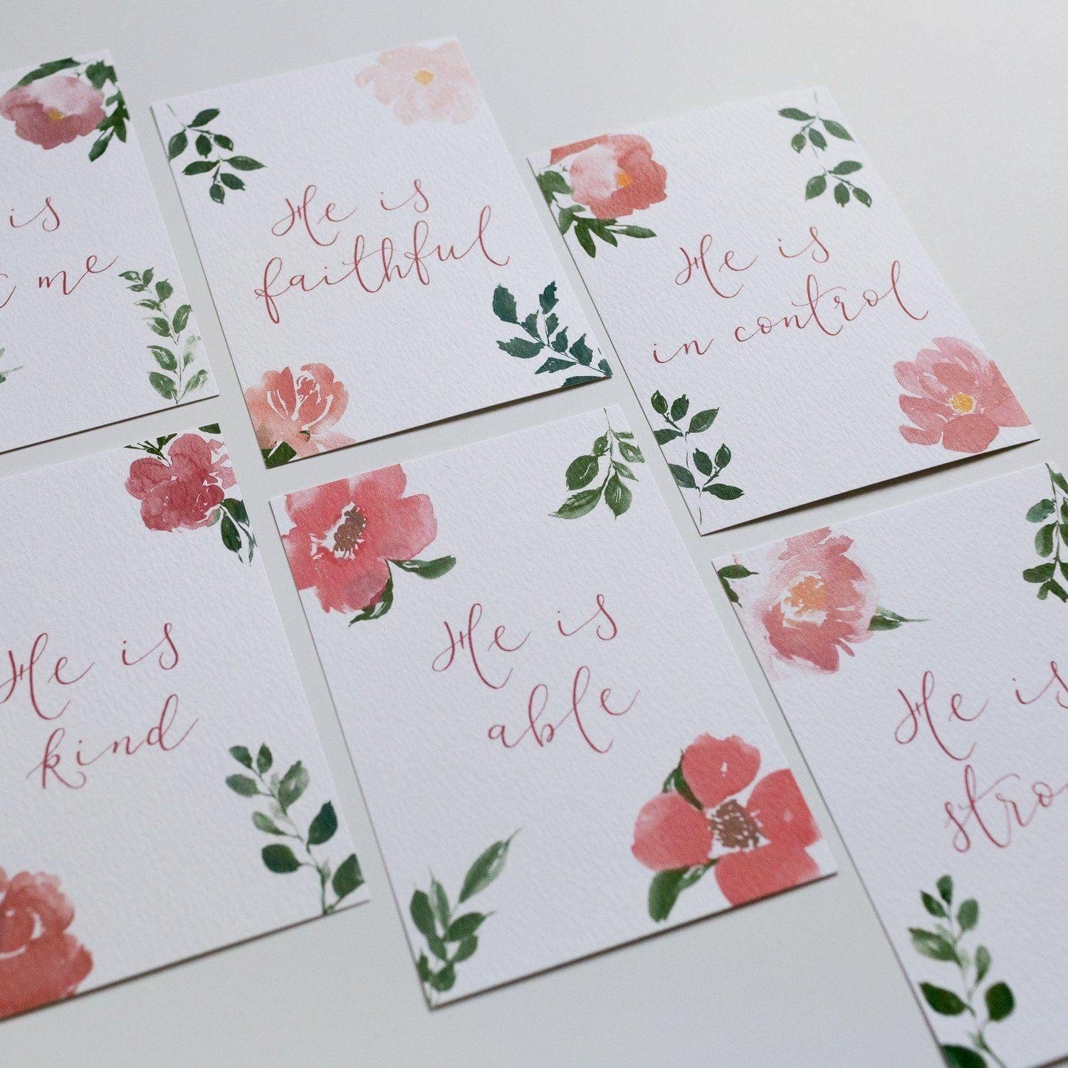 Set of 6 “This I know” postcards Cards And Hope Designs   