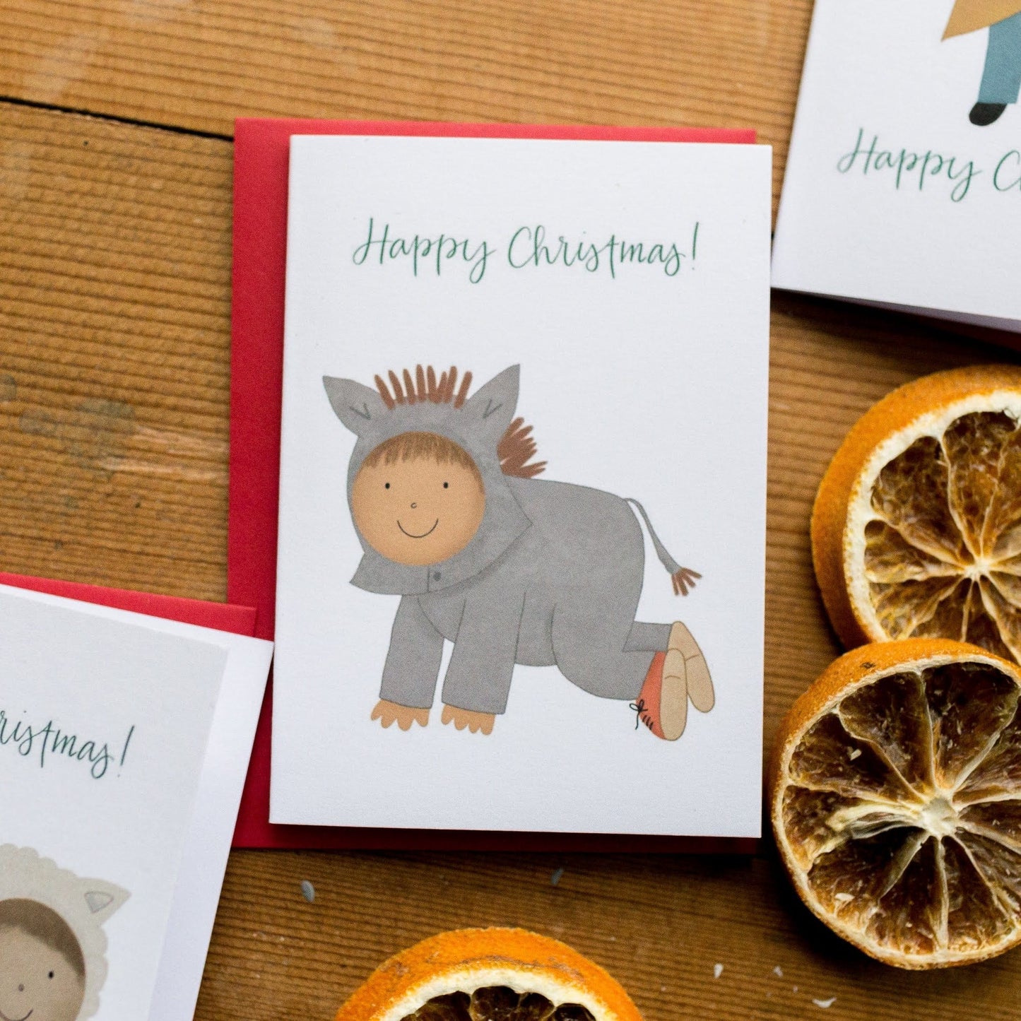 Small Christmas card packs - nativity characters Cards And Hope Designs   
