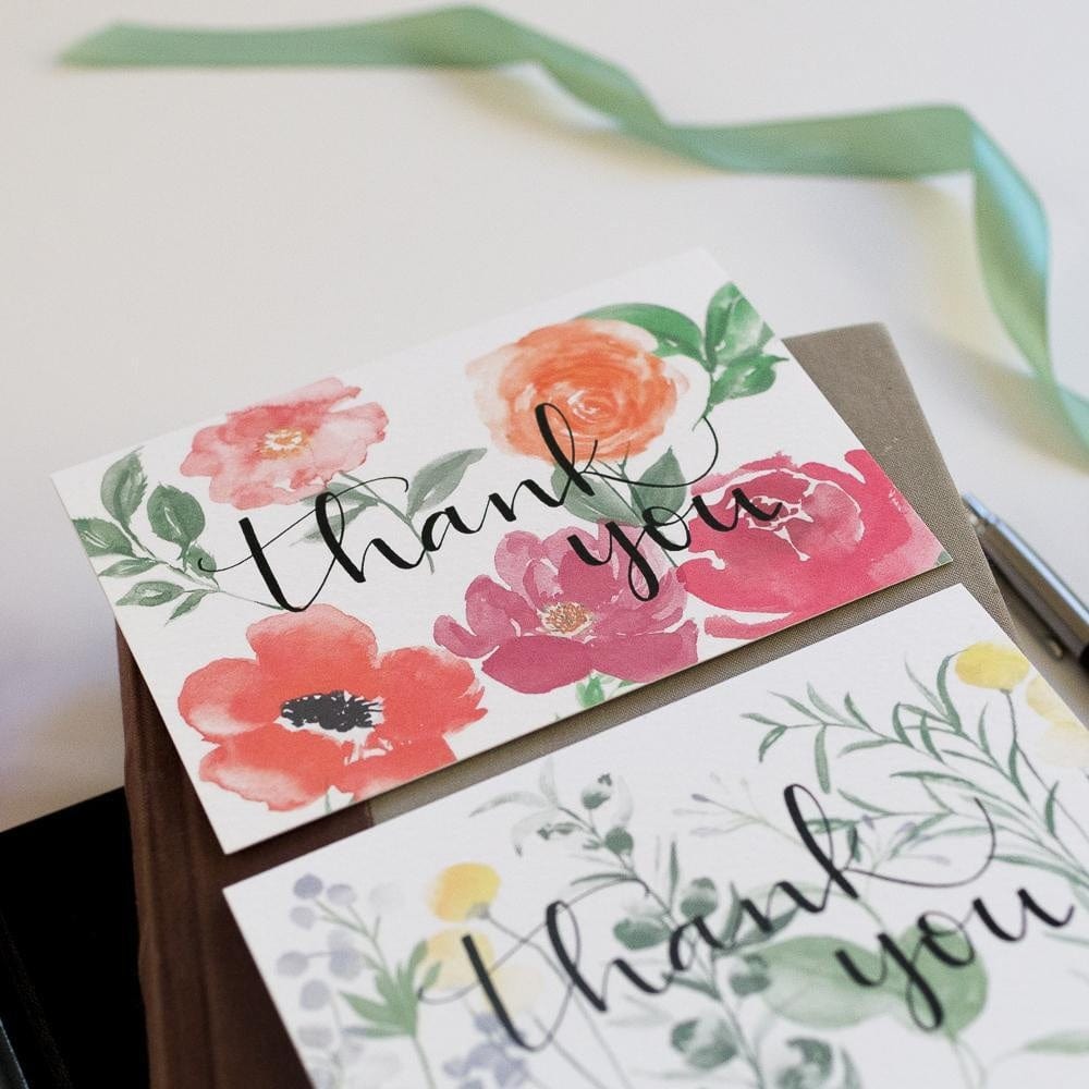 Thank you card - floral Cards And Hope Designs   
