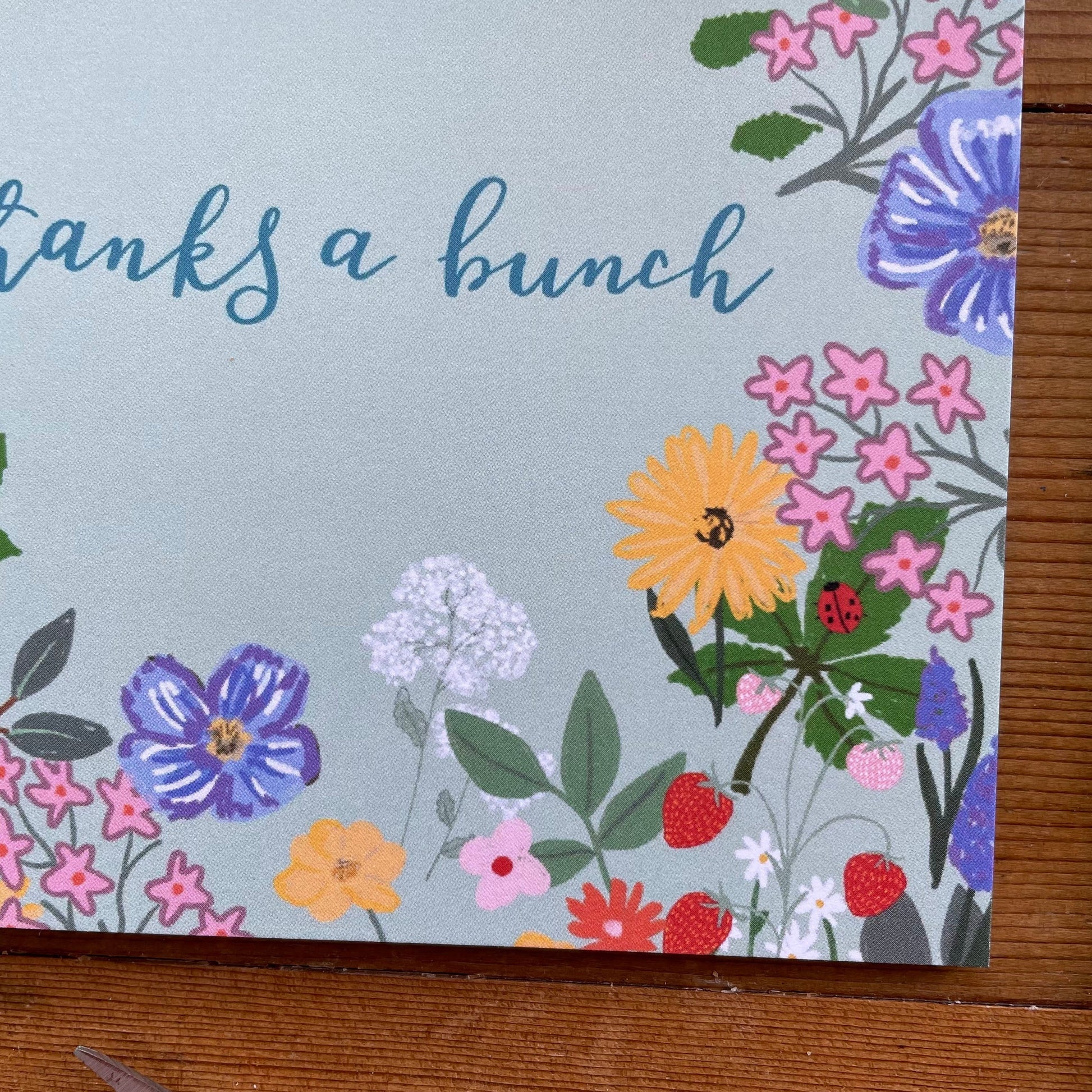 Thanks a bunch floral thank you card Greeting & Note Cards And Hope Designs   