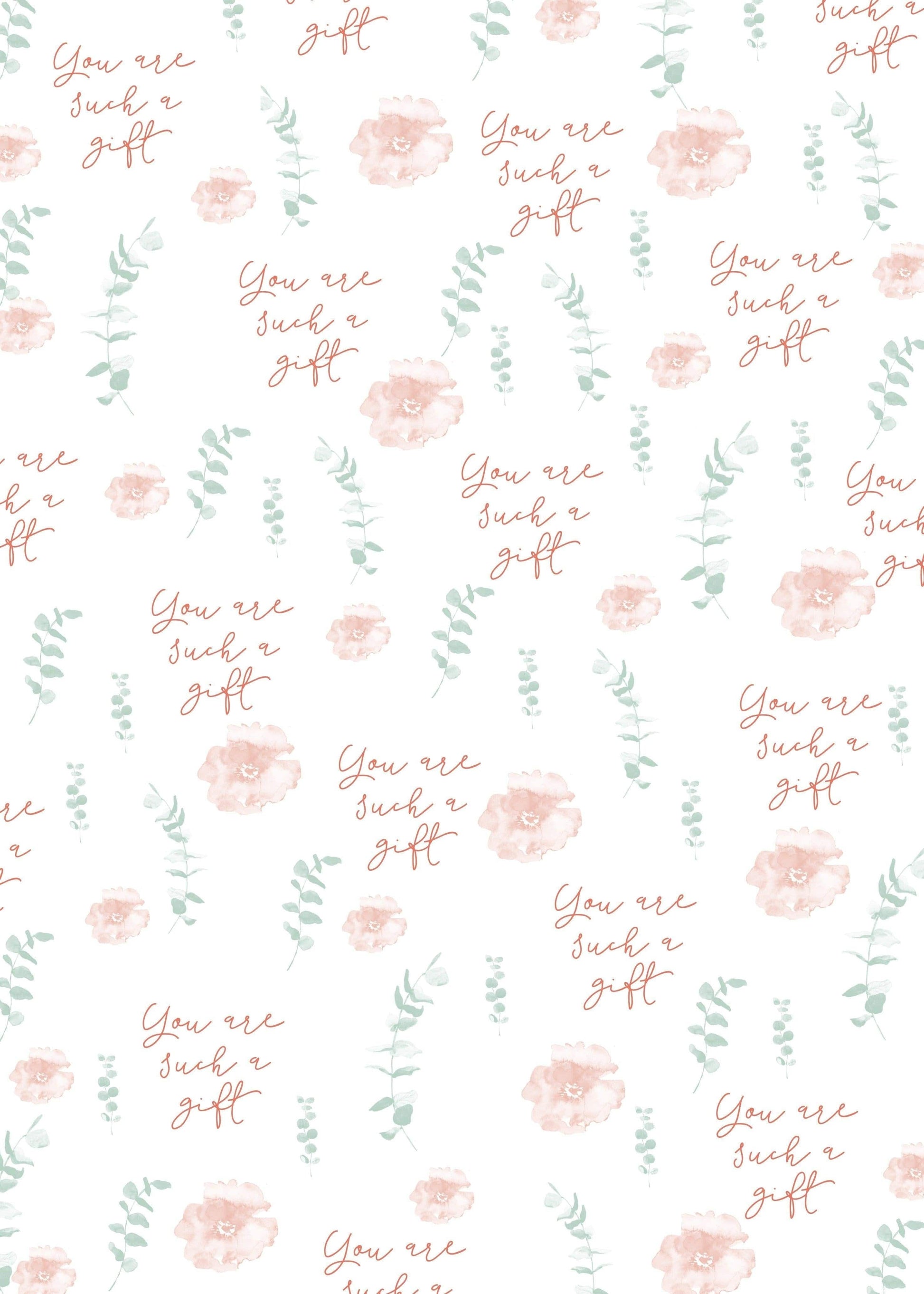 “You are such a gift” wrapping paper Wrapping Paper And Hope Designs   