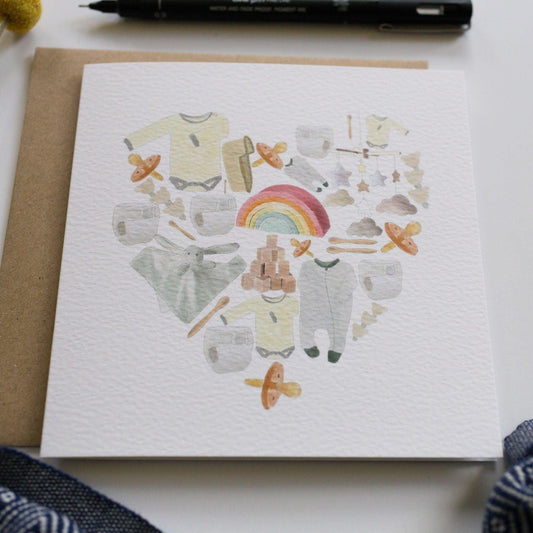 New baby heart card And Hope Designs Cards