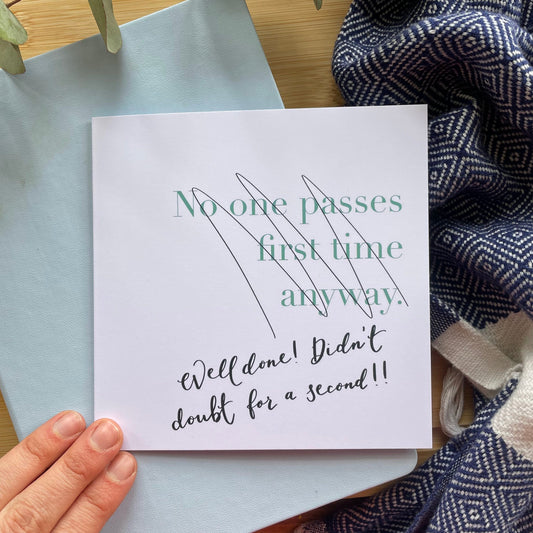 Oops exam/driving test pass card And Hope Designs Greeting & Note Cards