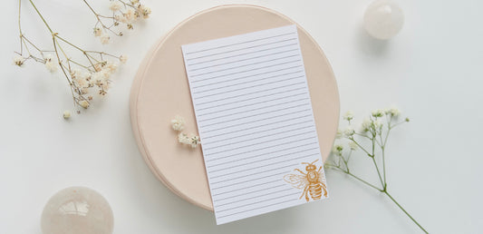 Bee themed letter writing paper