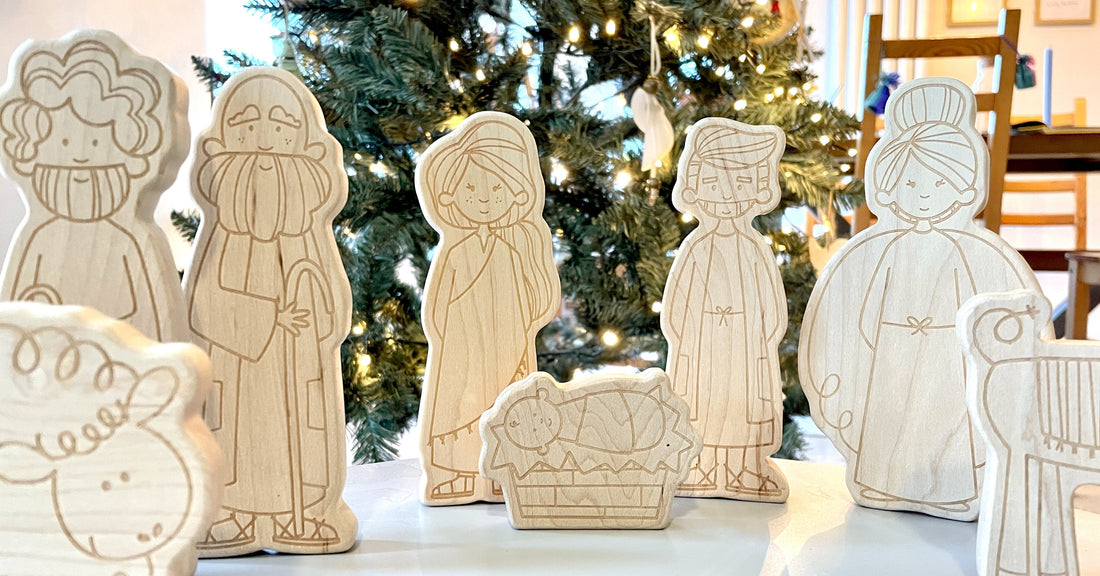 wooden nativity scene for a slow, Christ-centred Christmas 