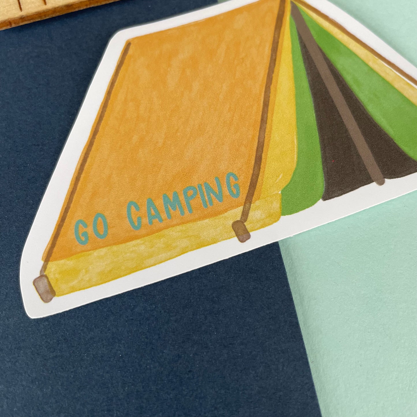 Go Camping Tent Vinyl Sticker