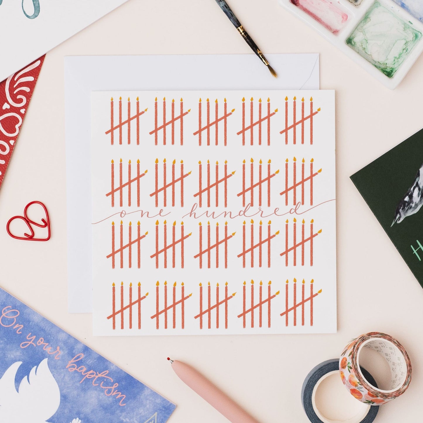 100th Birthday Card - Tally of Candles And Hope Designs Cards