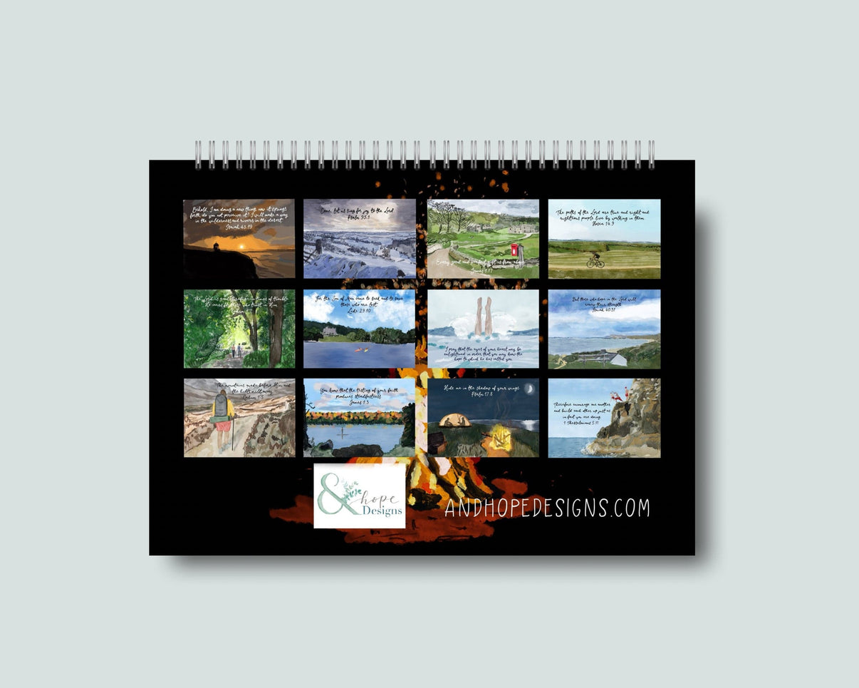 2025 illustrated Christian wall calendar And Hope Designs