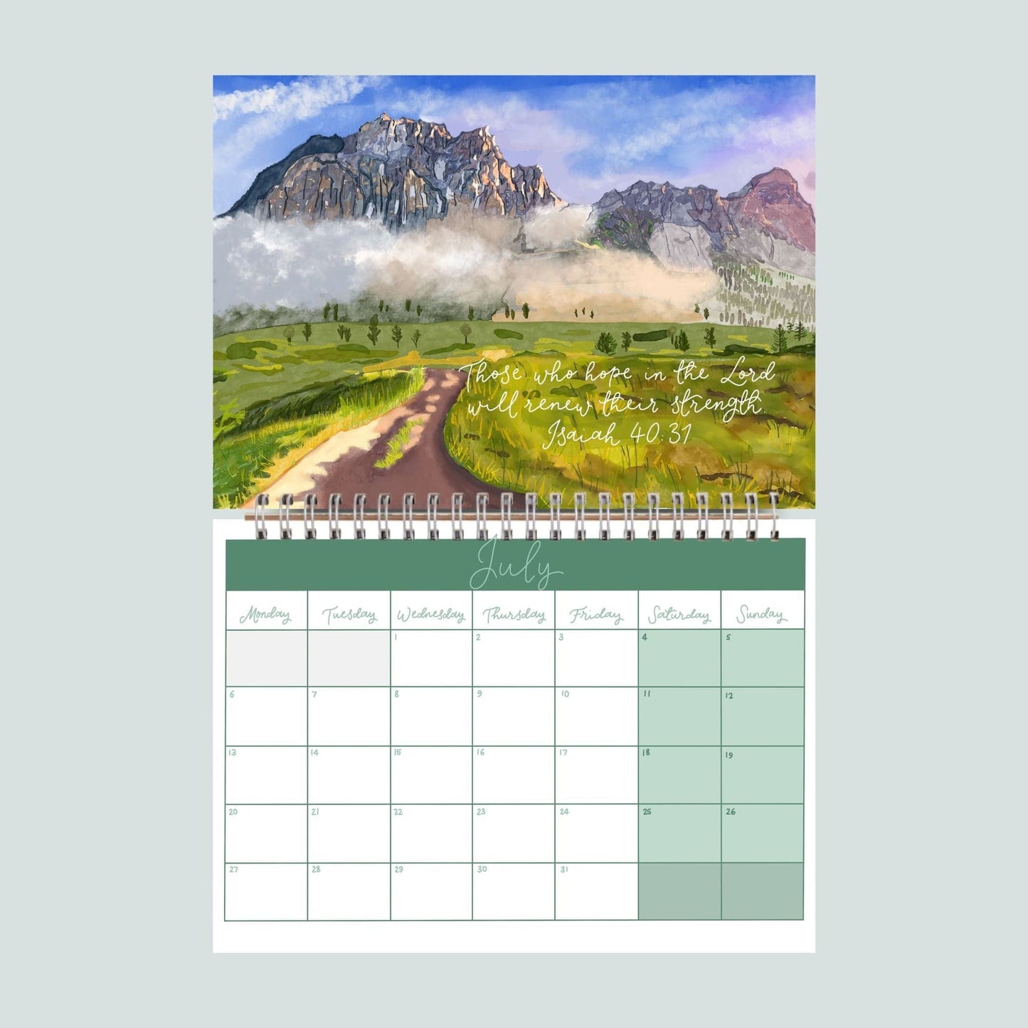 2026 illustrated Christian wall calendar And Hope Designs Calendars, Organizers & Planners