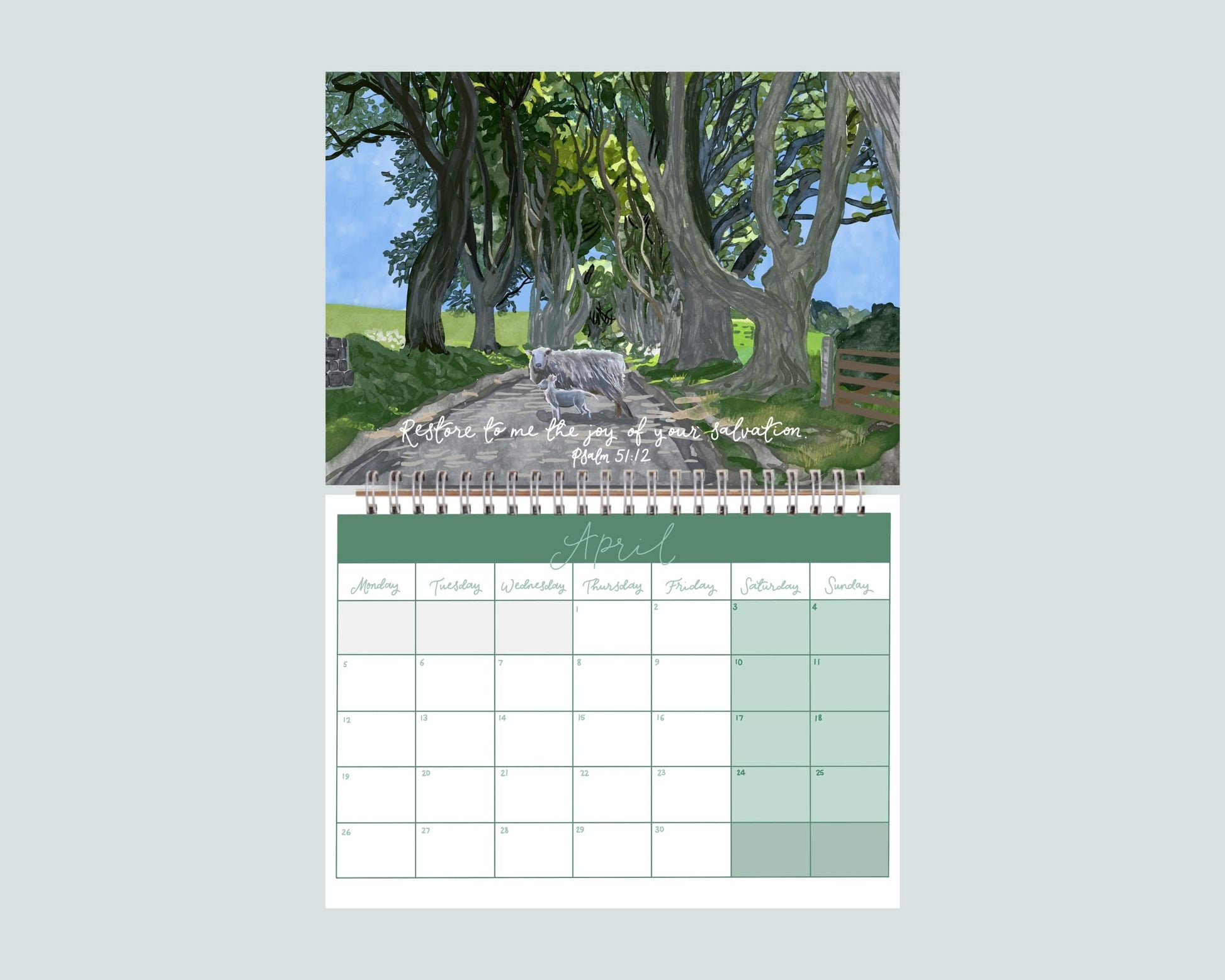 2027 Illustrated Christian Wall Calendar And Hope Designs Calendars, Organizers & Planners