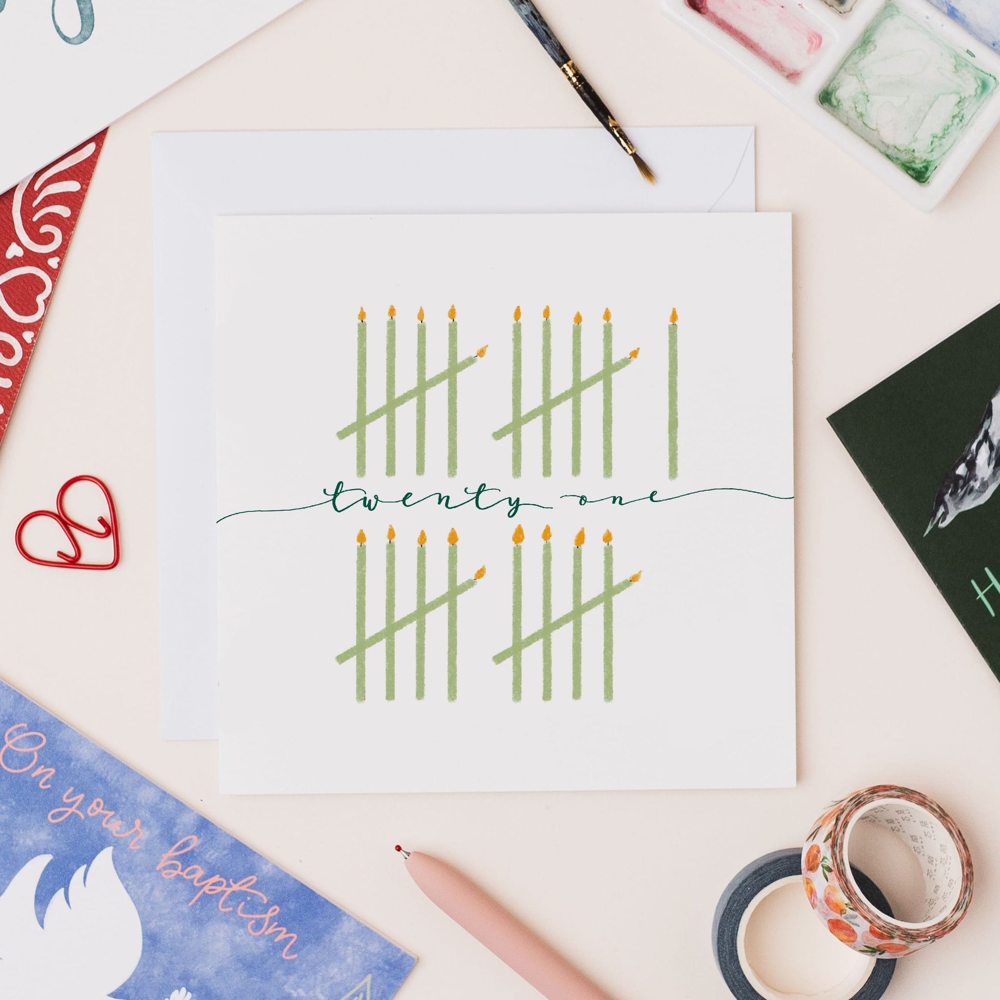 21st Birthday Card - Tally of Candles And Hope Designs Cards