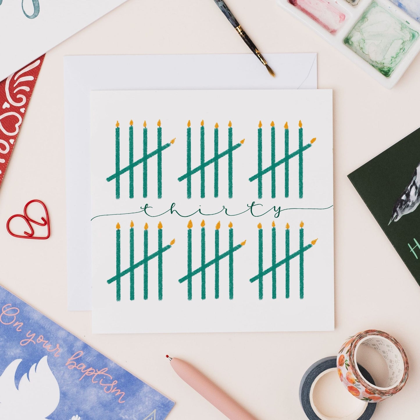 30th Birthday Card - Tally of Candles And Hope Designs Cards