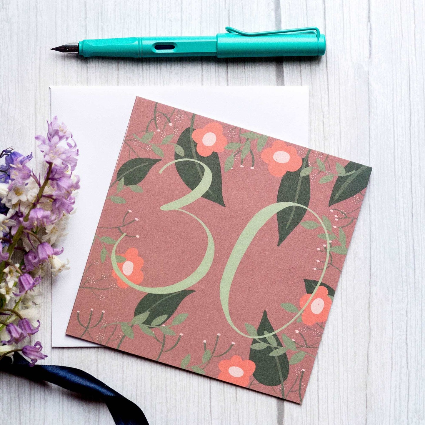 30th floral birthday card And Hope Designs Greeting & Note Cards