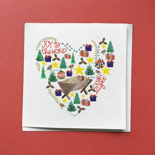 Christmas card - Christian Christmas heart