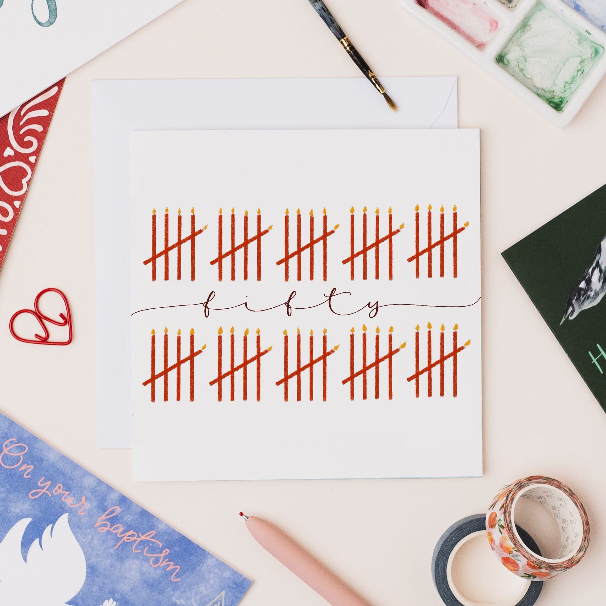 50th Birthday Card - Tally of Candles And Hope Designs Cards