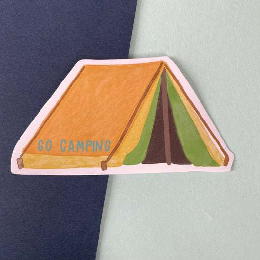 Go Camping Tent Vinyl Sticker