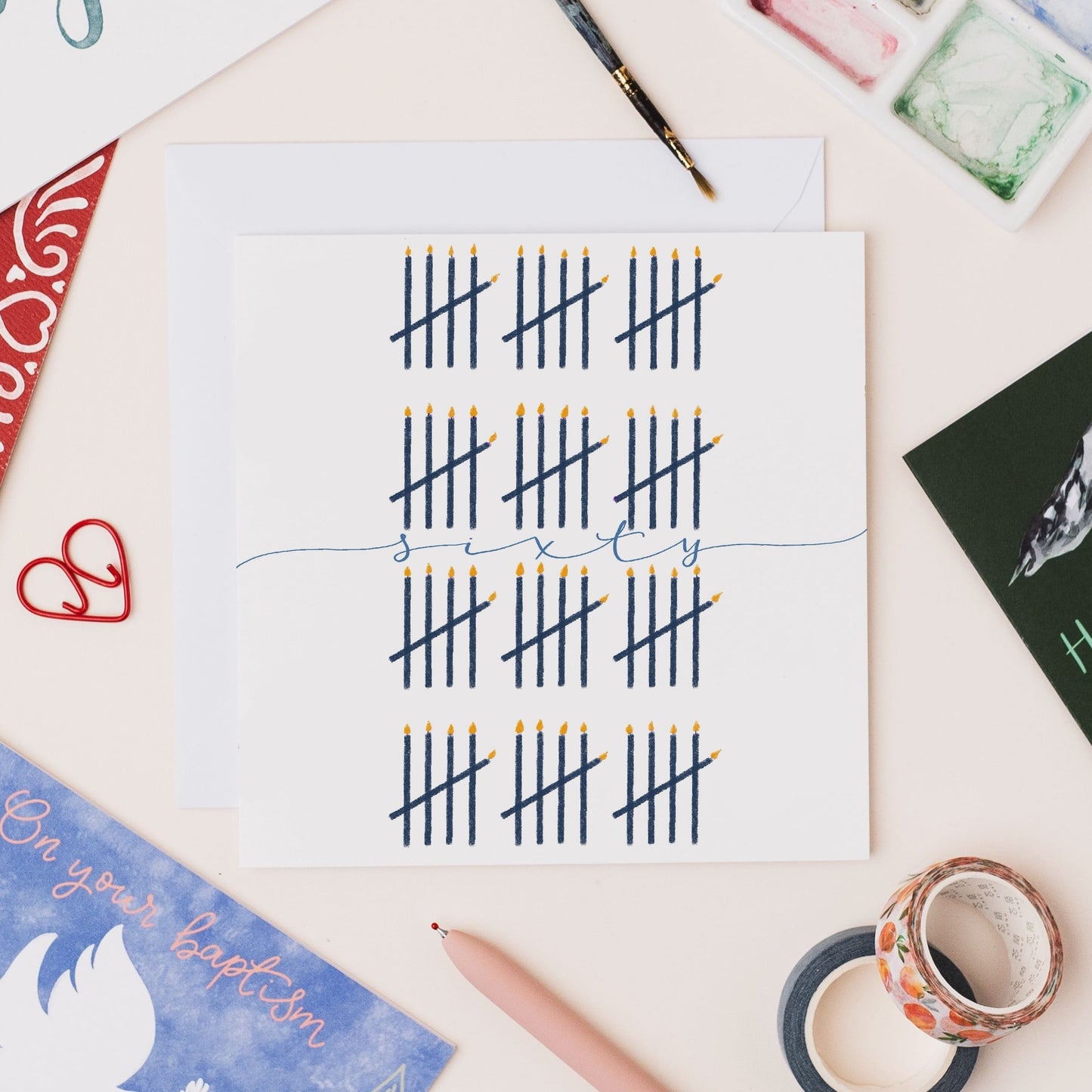 60th Birthday Card - Tally of Candles And Hope Designs Cards