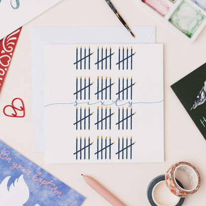 60th Birthday Card - Tally of Candles And Hope Designs Cards