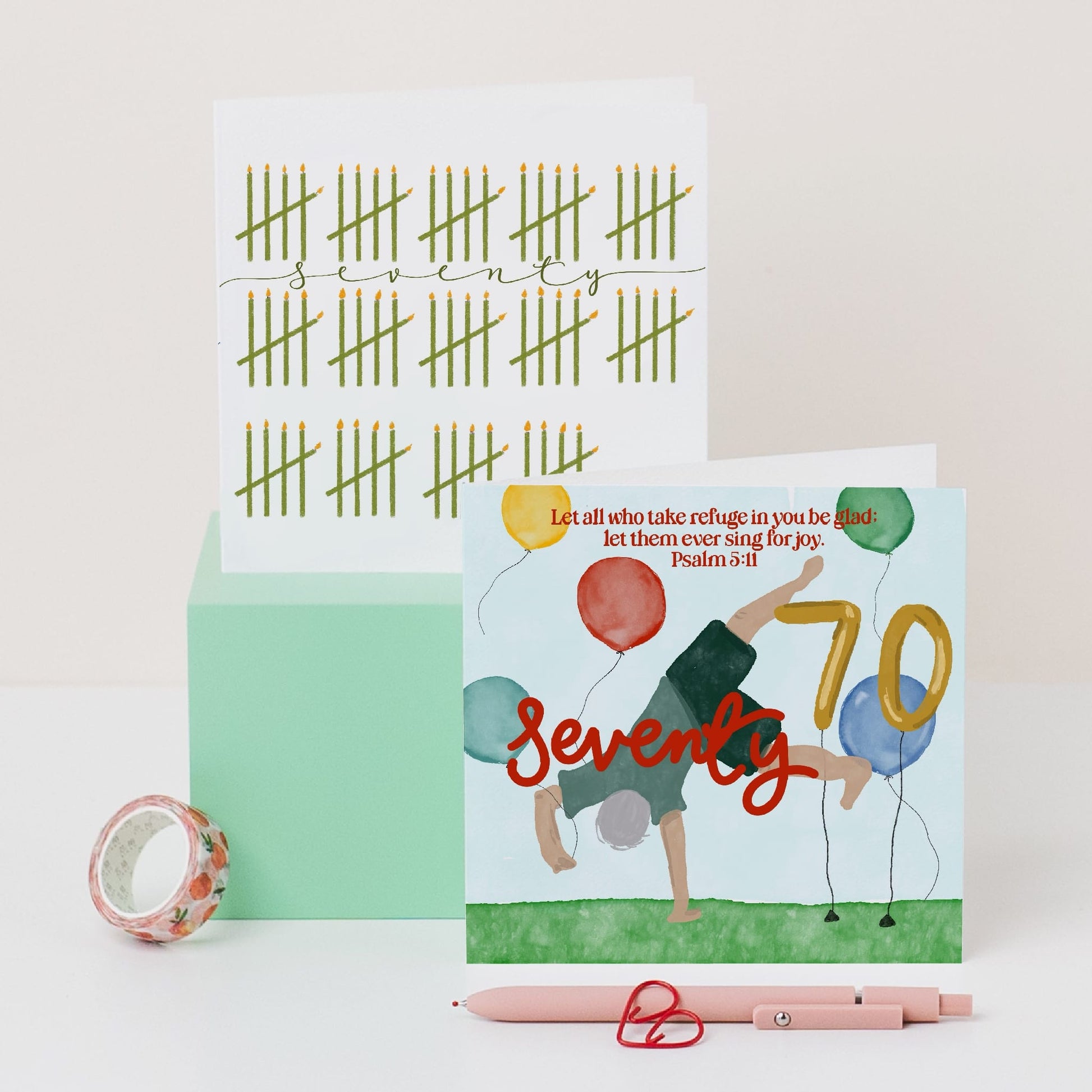 70th Birthday Card - Tally of Candles And Hope Designs Cards