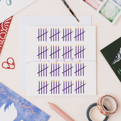 80th Birthday Card - Tally of Candles And Hope Designs Cards